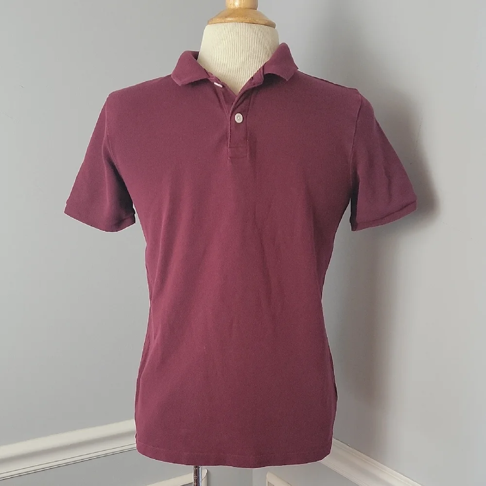 OLD NAVY Bundle of 2 Boy's Maroon Uniform‎ Short Sleeve Pique Polo Shirts XL